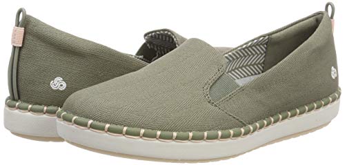 Clarks Step Glow Slip, Zapatillas sin Cordones Mujer, Beige (Olive Olive), 36 EU