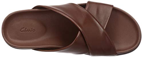 Clarks Sunder Cross, Sandalias Punta Cerrada Hombre, Marrón (British Tan Lea British Tan Lea), 43 EU