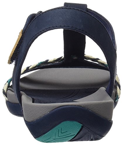Clarks Tealite Grace, Sandalias con Tira Vertical para Mujer, Azul (Navy), 36 EU