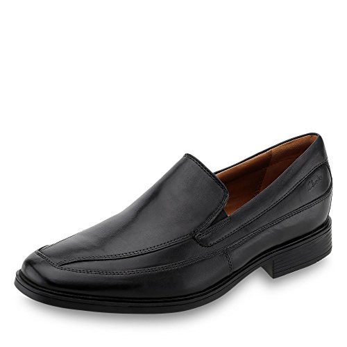 Clarks Tilden Free - Zapatos de cuero para hombre, Negro (Black Leather), 44.5