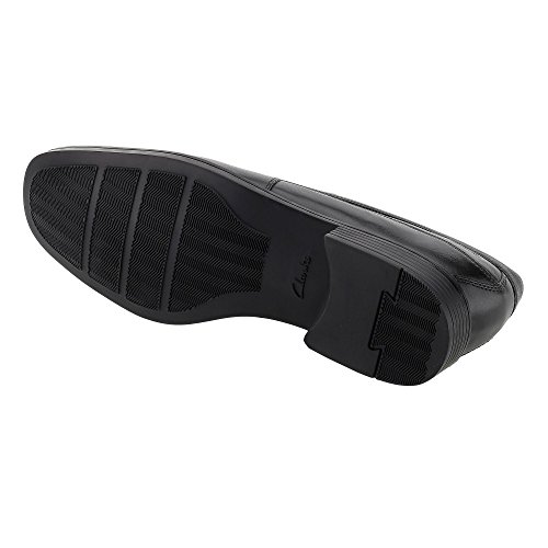 Clarks Tilden Free - Zapatos de cuero para hombre, Negro (Black Leather), 44.5