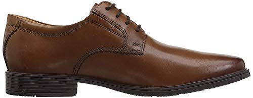 Clarks Tilden Plain Zapatos de cordones derby Hombre, Marrón (Dark Tan Lea), 41