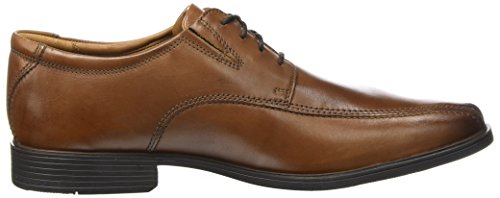 Clarks Tilden Walk, Zapatos de Cordones Derby Hombre, Marrón (Dark Tan Leather-), 47 EU