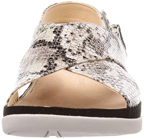 Clarks Tri Alexia, Sandalias de Talón Abierto Mujer, Beige (Grey Snake Grey Snake), 42 EU