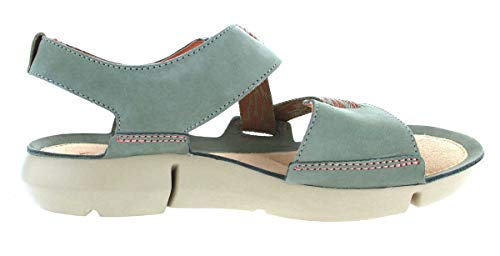 Clarks Tri Clover, Sandalias de Talón Abierto Mujer, Verde (Light Green), 39.5 EU