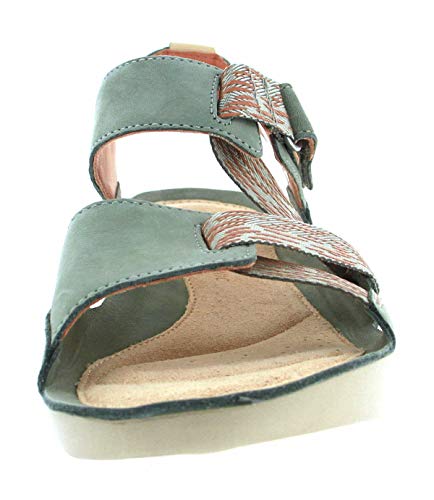 Clarks Tri Clover, Sandalias de Talón Abierto Mujer, Verde (Light Green), 39.5 EU