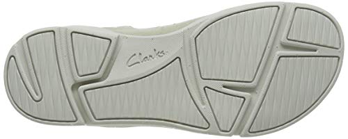 Clarks Tri Sporty, Sandalias de Talón Abierto Mujer, Beige (White Leather White Leather), 39 EU
