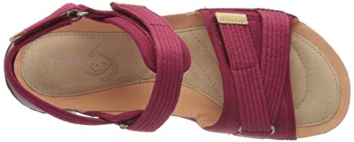 Clarks Tri Walk, Sandalias Mujer, Rojo (Berry Combi Berry Combi), 39 EU