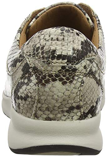 Clarks Un Adorn Lace, Zapatos de Cordones Derby Mujer, Multicolor (Natural Snake Natural Snake), 40 EU