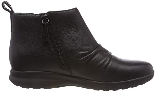 Clarks Un Adorn Mid, Botas Slouch para Mujer, Negro (Black Leather), 41.5 EU