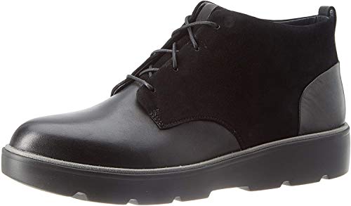 Clarks Un Balsa Mid, Botines Mujer, Negro (Black Combi Black Combi), 36 EU