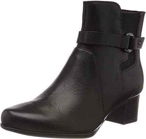 Clarks Un Damson Mid, Botines Mujer, Negro (Black Leather Black Leather), 38 EU