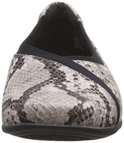 Clarks Un Darcey Ease, Mocasines Mujer, Multicolor (Natural Snake Natural Snake), 42 EU