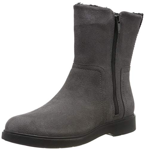 Clarks Un Elda Mid, Botas Slouch Mujer, Gris (Grey Suede Grey Suede), 37.5 EU