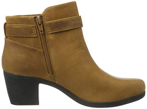 Clarks Un Lindel Lo, Botines Mujer, Marrón (Dark Tan Oily Dark Tan Oily), 39 EU