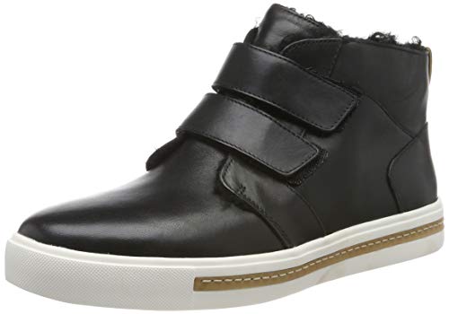 Clarks Un Maui Mid, Zapatillas Altas Mujer, Negro (Black Leather Black Leather), 39 EU