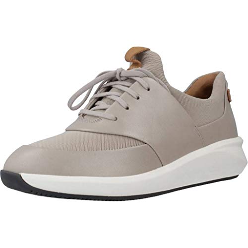 Clarks Un Rio Lace, Zapatillas, Gris (Stone Leather Stone Leather), 39.5 EU