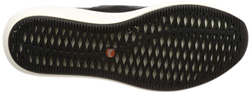 Clarks Un Rio Lace, Zapatillas, Negro (Black Leather Black Leather), 43 EU