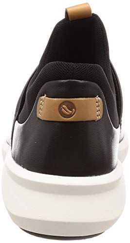 Clarks Un Rio Lace, Zapatillas, Negro (Black Leather Black Leather), 43 EU