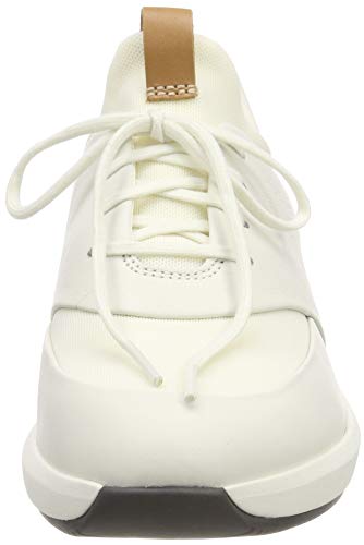 Clarks Un Rio Lace, Zapatos de Cordones Derby Mujer, Blanco (White Leather-), 39 EU