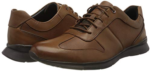 Clarks Un Tynamo Tie, Zapatos de Cordones Brogue Hombre, Marrón (Tan Leather Tan Leather), 43 EU