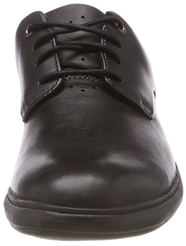 Clarks Un Voyageplain, Zapatos de Cordones Derby Hombre, Negro (Black Leather), 45 EU