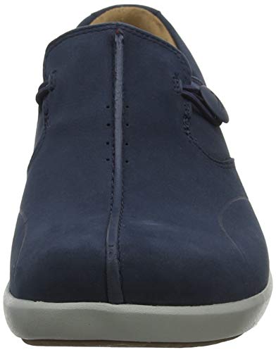 Clarks Un.loop2 Walk, Mocasines Mujer, Azul (Navy Nubuck Navy Nubuck), 39 EU