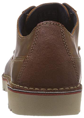 Clarks Vargo Plain, Zapatos de Cordones Derby Hombre, Marrón (Dark Tan Leather), 45 EU
