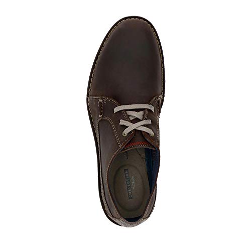 Clarks Vargo Plain, Zapatos de Cordones Derby, Marrón (Dark Brown Leather), 42 EU