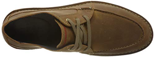 Clarks Vargo Vibe, Zapatos de Cordones Derby Hombre, Braun Dark Tan Lea Dark Tan Lea, 39.5 EU