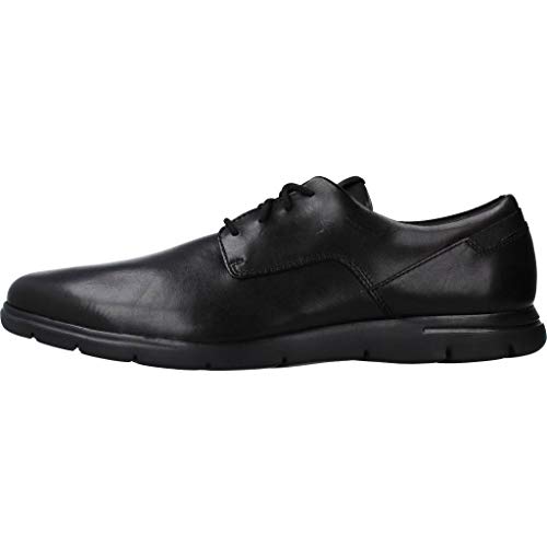 Clarks Vennor Walk, Zapatos de Cordones Derby Hombre, Negro (Black Leather), 46 EU