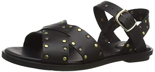 Clarks Willow Gild, Sandalias de Talón Abierto Mujer, Negro (Black Black), 36 EU