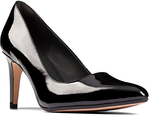 Clarks Women's Laina Rae 2 Pump, Black Patent, 7.5