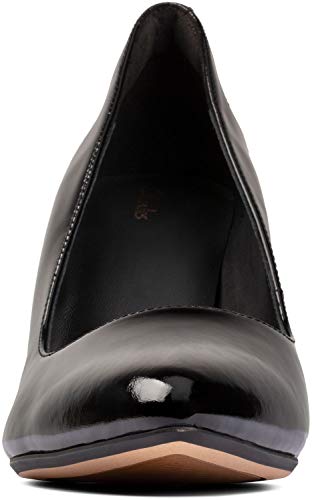 Clarks Women's Laina Rae 2 Pump, Black Patent, 7.5