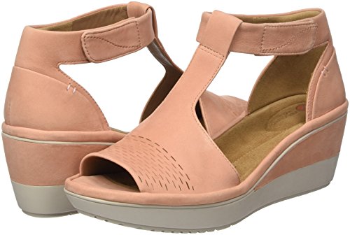 Clarks Wynnmere Avah, Sandalia con Pulsera Mujer, Naranja (Peach Nubuck), 40 EU