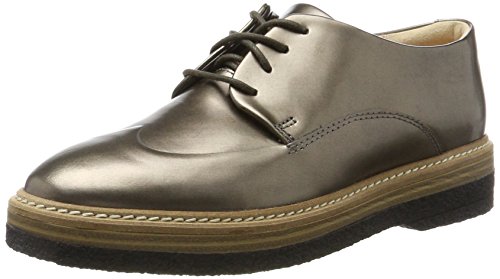 Clarks Zante Zara, Zapatos de Vestir Mujer, Beige (Pewter Metallic), 40 EU