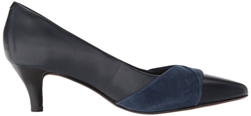 Clarks Zapatos de tacón Linvale Vena para mujer, azul (Cuero marino/Nubuck Combi), 40 EU