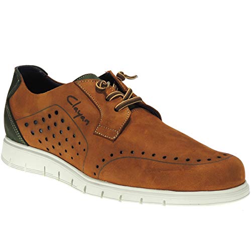 CLAYAN KRACK 230 Zapato Casual Deportivo Blucher Cordones Hombre Urbanita Calado Nobuck Cuero Talla 42