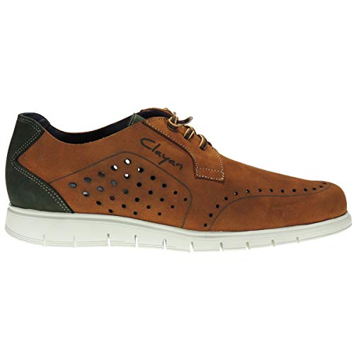 CLAYAN KRACK 230 Zapato Casual Deportivo Blucher Cordones Hombre Urbanita Calado Nobuck Cuero Talla 42