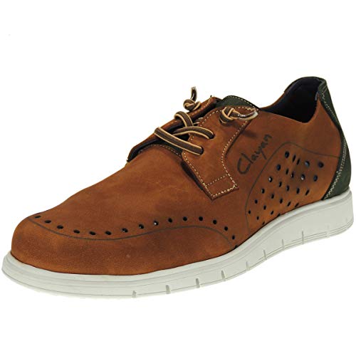 CLAYAN KRACK 230 Zapato Casual Deportivo Blucher Cordones Hombre Urbanita Calado Nobuck Cuero Talla 42