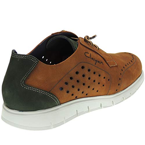 CLAYAN KRACK 230 Zapato Casual Deportivo Blucher Cordones Hombre Urbanita Calado Nobuck Cuero Talla 42