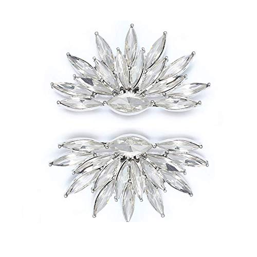 Clips de cristales para zapatos y ropa, 2 piezas de adorno de cristal para mujer, decoración de bodas, fiestas de graduación