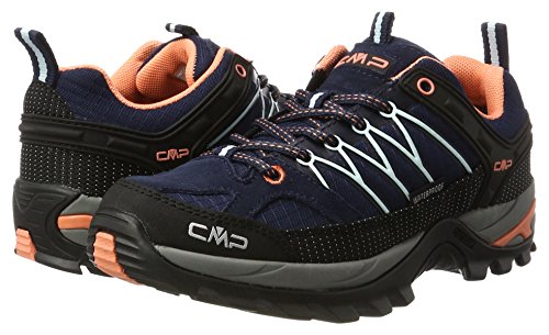 CMP Rigel, Zapatos de Low Rise Senderismo Mujer, Azul (B.Blue-Giada-Peach), 39 EU
