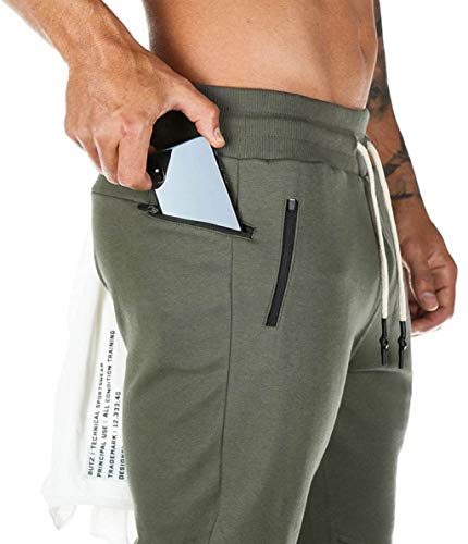 CMTOP Pantalón Jogger Slim Fit para Hombre Casual Jogging Algodón Hombre Pantalones Jogger Deportivo Entrenamiento Fitness