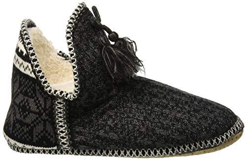 COFACE acogedora cabaña para Mujer con pompón Calientes gestrickte Zapatillas Maletero TPR Plantillas innengefüllt Zapato en 5 Colores