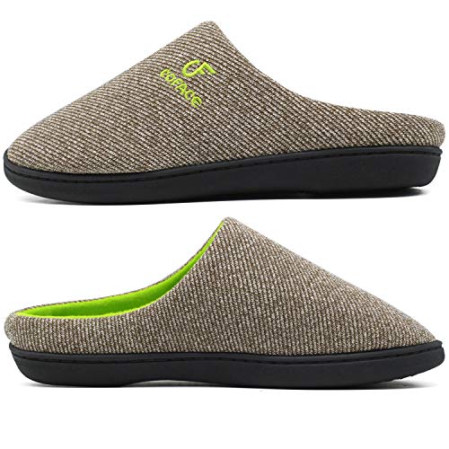 Coface Zapatillas-De-Casa-Hombre-Pantuflas-Suela-de-Memoria, Zapatos Invierno de La Casa, Hombre Zapatilla de Estar Antideslizante Felpa Cálido Pantufla Deslizantes Slipper Interiores y Exteriores