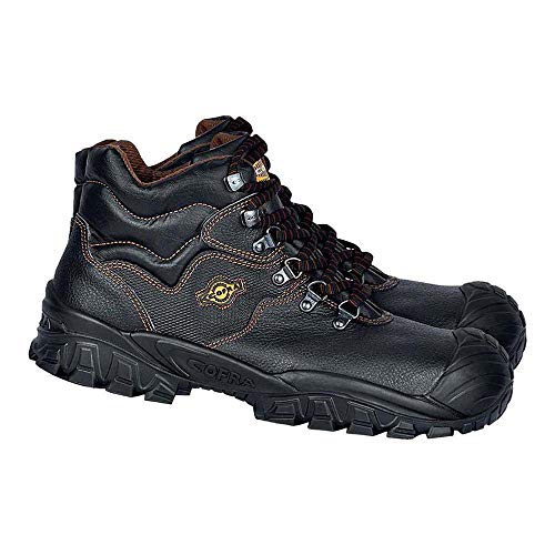 Cofra 40-NT210000-39 - Seguridad Botas S3 Src Nueva Reno Uk Tecno Seguridad altos zapatos, Negro, Cuero, Tamaño 39