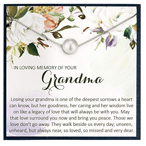 Collar conmemorativo con texto en inglés "In Loving Memory of Grandma" para abuela que fallece, regalo conmemorativo de simpatía, joyería conmemorativa pérdida de abuela regalo recuerdo collar