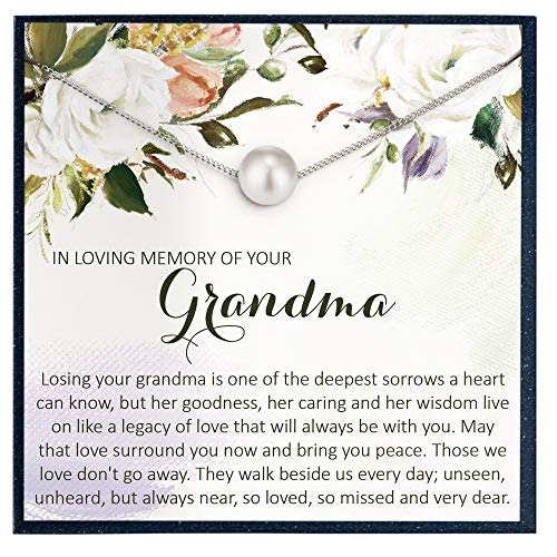 Collar conmemorativo con texto en inglés "In Loving Memory of Grandma" para abuela que fallece, regalo conmemorativo de simpatía, joyería conmemorativa pérdida de abuela regalo recuerdo collar