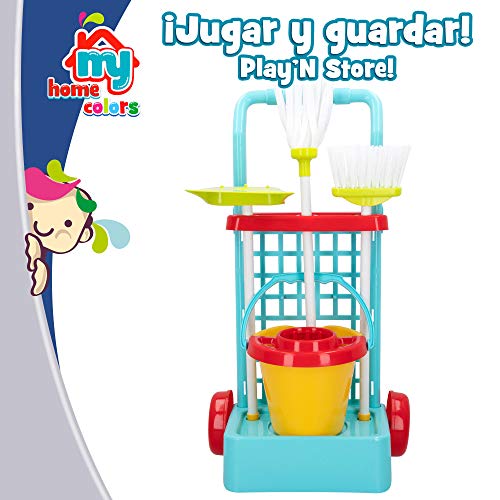 ColorBaby - Carrito limpieza, 55 cm My Home Colors (43282)